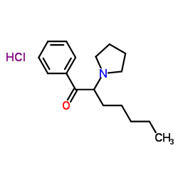 2-(1-吡咯烷基)苯庚酮盐酸盐结构式