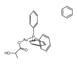 (triphenylphosphine)gold(I) lactate * benzene Structure