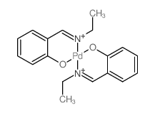 Palladium,bis[2-[(ethylimino)methyl]phenolato-N,O]-, (SP-4-1)- (9CI) Structure