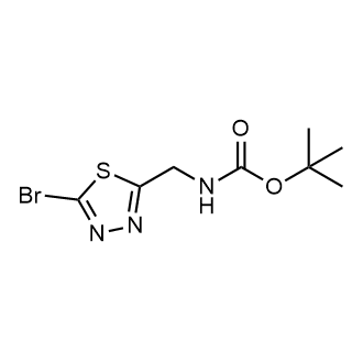 ((5-溴-1,3,4-噻二唑-2-基)甲基)氨基甲酸叔丁酯结构式
