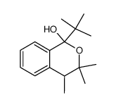 1-tert-Butyl-3,3,4-trimethyl-3,4-dihydro-1H-2-benzopyran-1-ol结构式