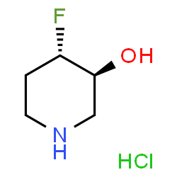 Trans-4-氟哌啶-3-醇盐酸结构式