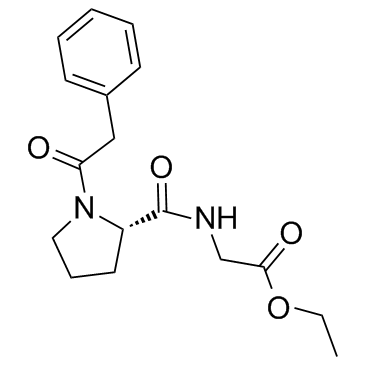 N-(1-(苯基乙酰基)-L-脯氨酰)甘氨酸乙酯结构式