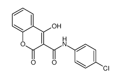 N-(4-chlorophenyl)-4-hydroxy-2-oxochromene-3-carboxamide结构式