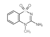 2H-1,2,4-Benzothiadiazin-3(4H)-imine,4-methyl-, 1,1-dioxide结构式