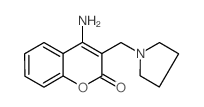 2H-1-Benzopyran-2-one, 4-amino-3-(1-pyrrolidinylmethyl)- (en) Structure