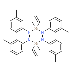 3,6-Dimethyl-1,2,4,5-tetrakis(3-methylphenyl)-3,6-divinyl-1,2,4,5-tetraaza-3,6-disilacyclohexane Structure