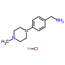 (4-(4-甲基哌嗪-1-基)苯基)甲胺盐酸盐结构式