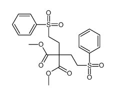 dimethyl 2,2-bis[2-(benzenesulfonyl)ethyl]propanedioate Structure