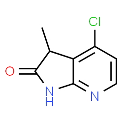 4-氯-3-甲基-1H,2H,3H-吡咯并[2,3-b]吡啶-2-酮结构式