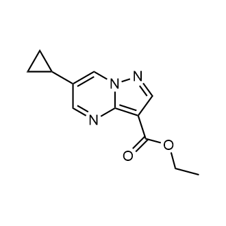 6-环丙基吡唑并[1,5-A]嘧啶-3-羧酸乙酯结构式
