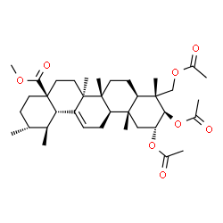 2,3,23-TRI(ACETYLOXY)-(2ALPHA,3BETA,4ALPHA)-URS-12-EN-28-OIC ACID METHYL ESTER Structure