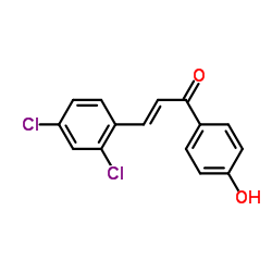 (2E)-3-(2,4-Dichlorophenyl)-1-(4-hydroxyphenyl)-2-propen-1-one Structure