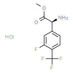 (S)-Methyl 2-amino-2-(3-fluoro-4-(trifluoromethyl)phenyl)acetate hydrochloride Structure