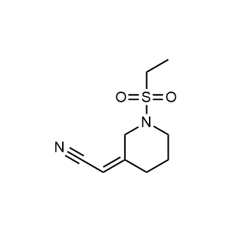 2-[(3Z)-1-(乙磺酰基)哌啶-3-亚基]乙腈结构式