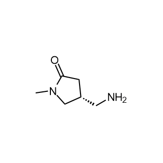 (R)-4-(氨基甲基)-1-甲基吡咯烷-2-酮结构式