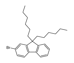 2-Bromo-9,9-dihexylfluorene structure