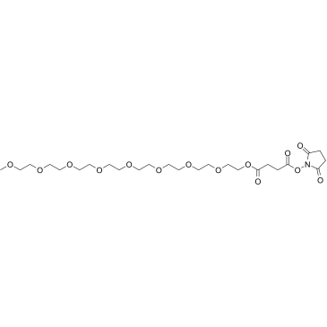 m-PEG8-ethoxycarbonyl-NHS ester结构式