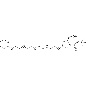 THP-PEG4-Pyrrolidine(N-Boc)-CH2OH Structure