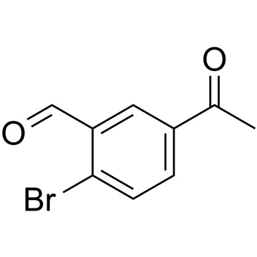 5-乙酰基-2-溴苯甲醛结构式
