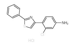 Benzenamine,3-chloro-4-(2-phenyl-4-thiazolyl)-, hydrochloride (1:1) Structure