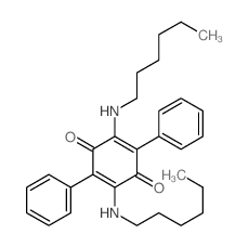 2,5-Cyclohexadiene-1,4-dione,2,5-bis(hexylamino)-3,6-diphenyl-结构式