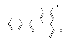 3-benzoyloxy-4,5-dihydroxy-benzoic acid结构式