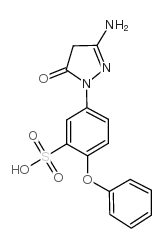 5-(3-氨基-5-氧代-2-吡唑啉-1-基)-2-苯氧基苯磺酸结构式