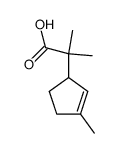 2-methyl-2-(3-methyl-cyclopent-2-enyl)-propionic acid结构式