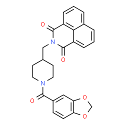 2-((1-(benzo[d][1,3]dioxole-5-carbonyl)piperidin-4-yl)methyl)-1H-benzo[de]isoquinoline-1,3(2H)-dione picture