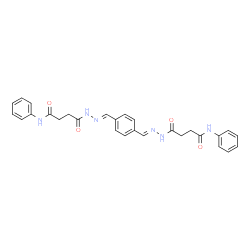 4,4'-[1,4-phenylenebis(methylylidene-1-hydrazinyl-2-ylidene)]bis(4-oxo-N-phenylbutanamide) picture