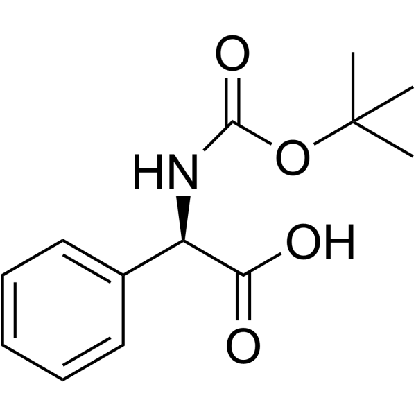 Boc-D-苯甘氨酸结构式