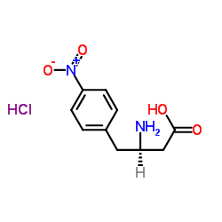 (R)-3-氨基-4-(4-硝基苯基)-丁酸盐酸盐结构式