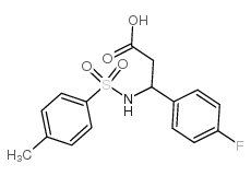 3-(4-氟苯基)-3-(甲苯-4-磺酰基氨基)-丙酸结构式