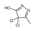 4,4-dichloro-3-methyl-1H-pyrazol-5-one结构式