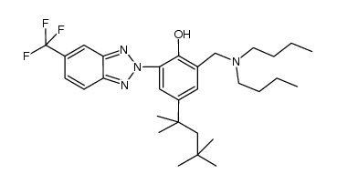 5-Trifluoromethyl-2-(2-hydroxy-3-(di-n-butylaminomethyl)-5-tert-octylphenyl)-2H-benzotriazole Structure