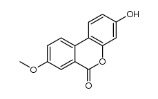 3-羟基-8-甲氧基-6H-苯并[c]苯并吡喃-6-酮结构式