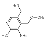 3-氨基-5-氨甲基-4-甲氧甲基-2-甲基吡啶结构式