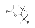 O-(difluorophosphaneyl)-N,N-bis(trifluoromethyl)hydroxylamine Structure