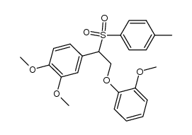 1-(3,4-dimethoxyphenyl)-2-(2-methoxyphenoxy)ethyl-p-tolyl sulfone结构式