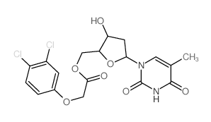 Thymidine, 5'-[(3,4-dichlorophenoxy)acetate] (9CI) Structure