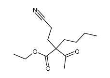 2-acetyl-2-(2-cyano-ethyl)-hexanoic acid ethyl ester结构式