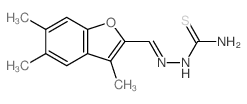 [(3,5,6-trimethylbenzofuran-2-yl)methylideneamino]thiourea结构式