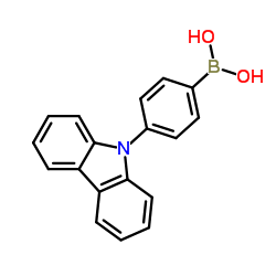 4-(9-咔唑基)苯硼酸结构式