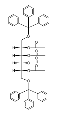 1.6-di-O-trityl-2.3.4.5-tetra-O-acetyl-galactitol Structure
