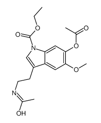 3-[2-(Acetylamino)ethyl]-5-Methoxy-6-acetyloxy-1H-indole-1-carboxylic Acid Ethyl Ester Structure
