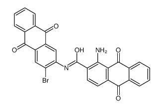 1-氨基-N-(3-溴-9,10-二氢-9,10-二氧-2-蒽基)-9,10-二氢-9,10-二氧-2-蒽羧酰胺结构式