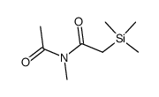 Trimethylsilyl-essigsaeure-N-acetyl-N-methyl-amid Structure