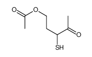 (4-oxo-3-sulfanylpentyl) acetate structure
