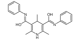 2,4,6-trimethyl-3-N,5-N-diphenyl-1,4-dihydropyridine-3,5-dicarboxamide结构式